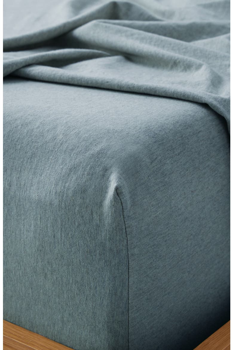 Organic Favorite Tee Jersey Fitted Sheet, Alternate, color, Smoke Heather