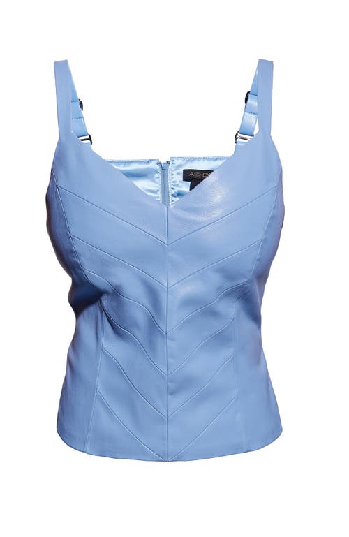 As By Df Becca Recycled Leather Tank Top In Powder Blue