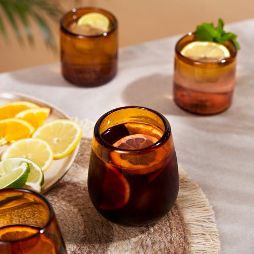 Twine Segunda Vida El Ocaso Recycled Stemless Wine Glasses Set Of 2