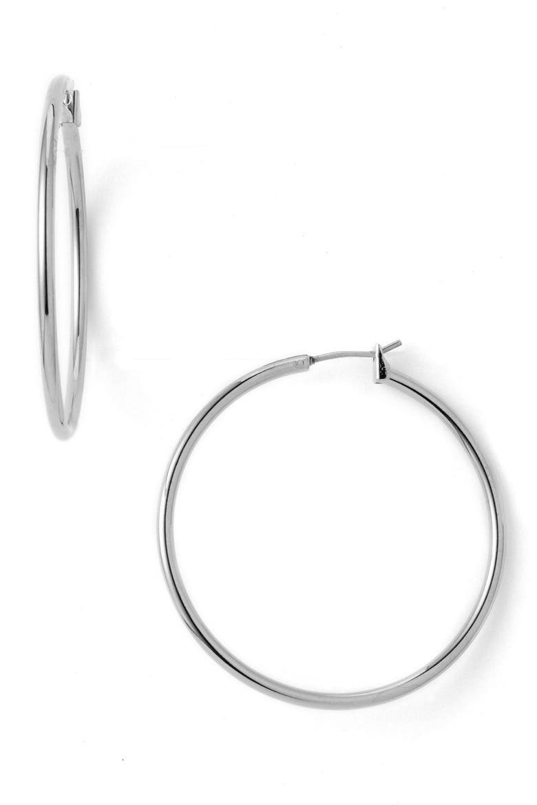 Classic Hoop Earrings (Nordstrom Exclusive), Main, color, SILVER