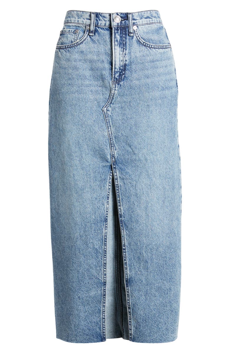 rag & bone Clara Denim Midi Skirt, Alternate, color, 
