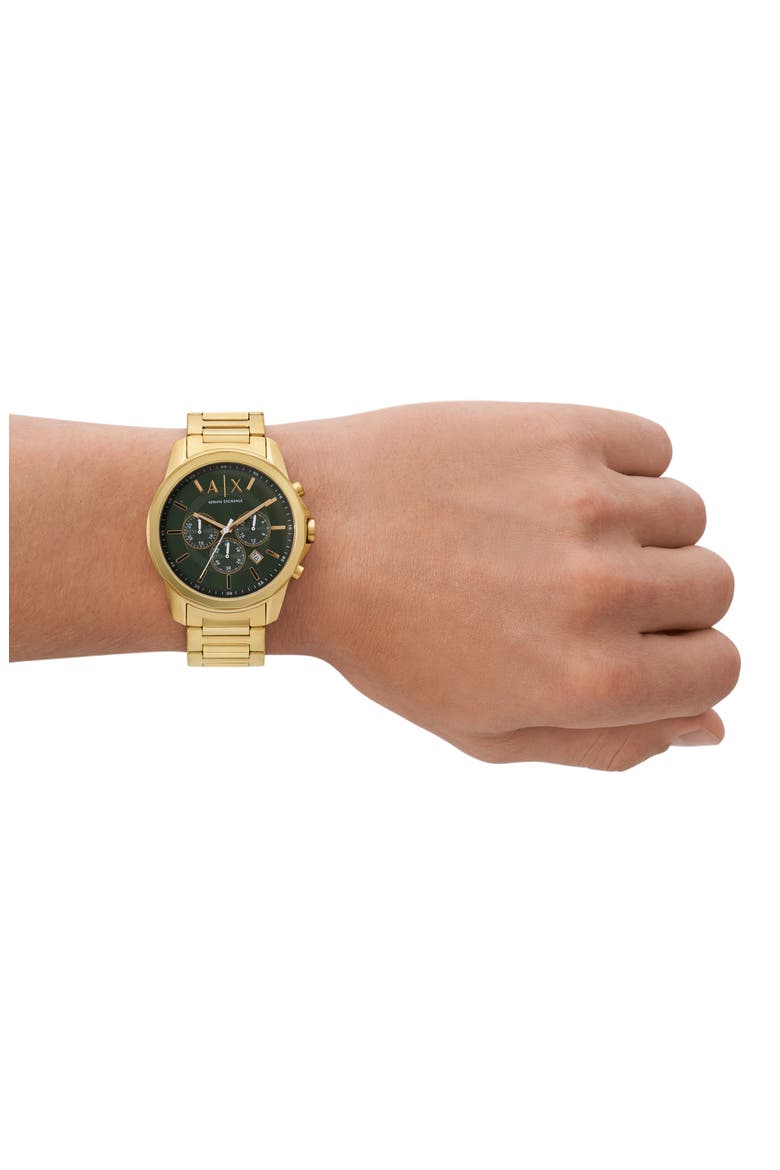 Chronograph Bracelet Watch, 44mm, Alternate, color, GOLD
