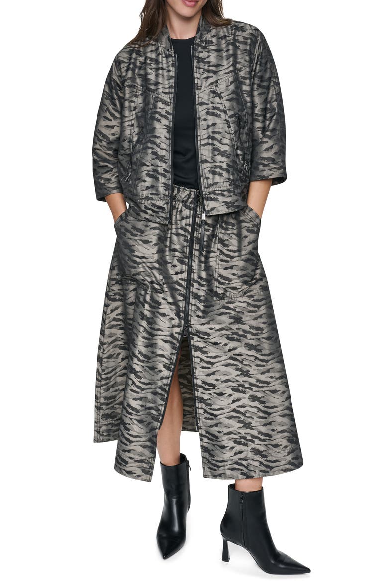 Animal Jacquard Jacket, Alternate, color, PUTTY