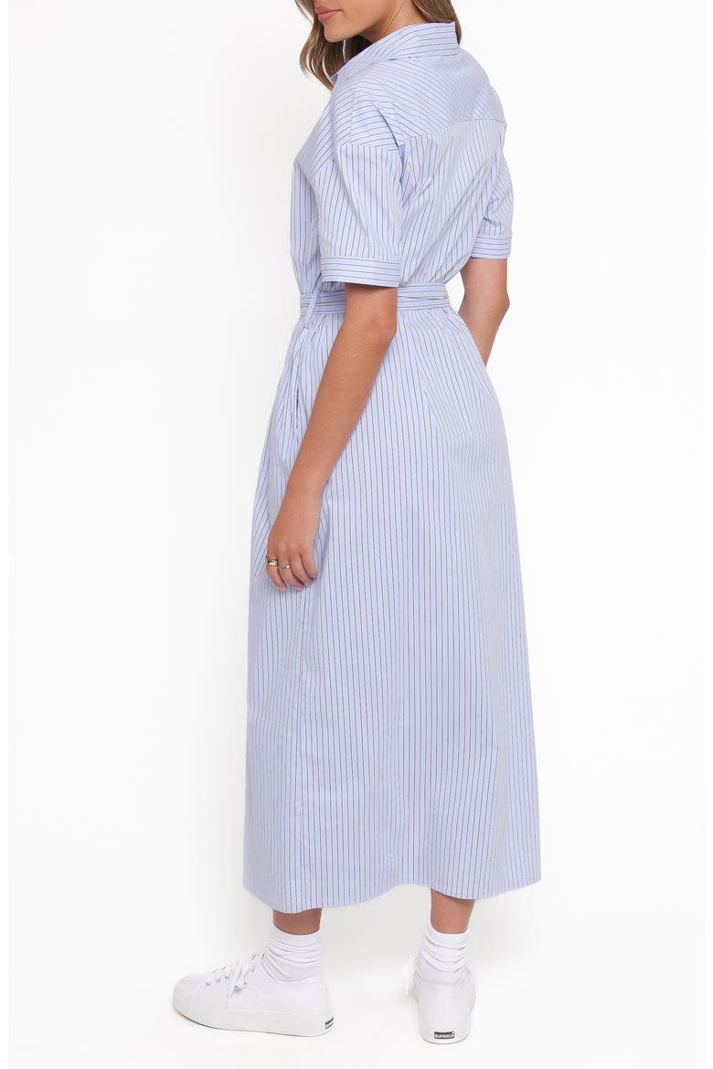 Morrison Short Sleeve Shirtdress, Alternate, color, BLUE BROWN STRIPE