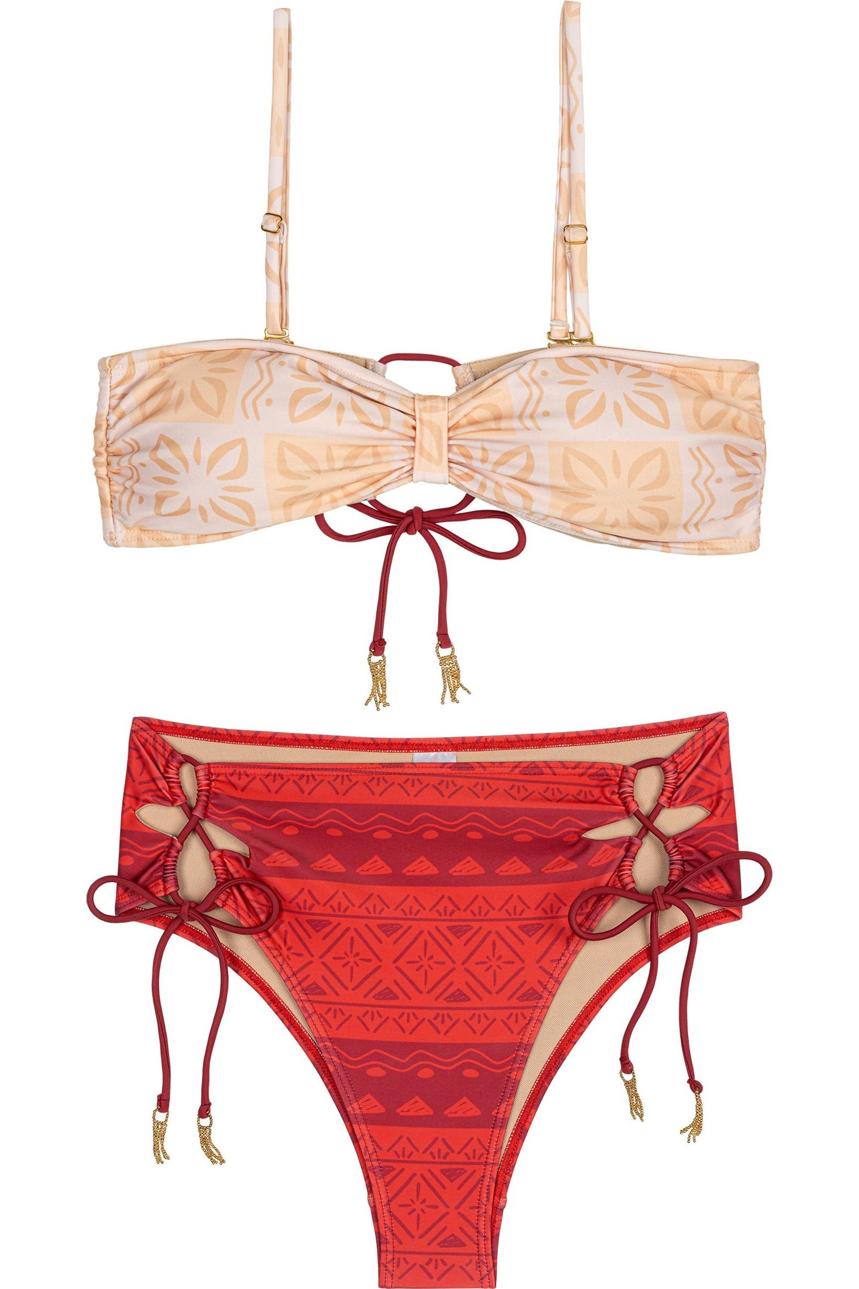 selected Beige Red Burgundy