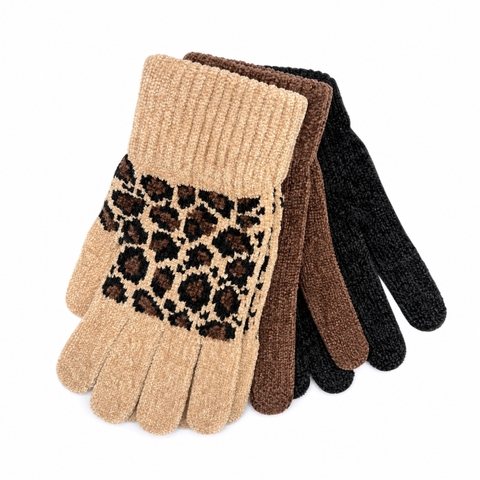 Women's 3-Pack Chenille Knit Winter Glove