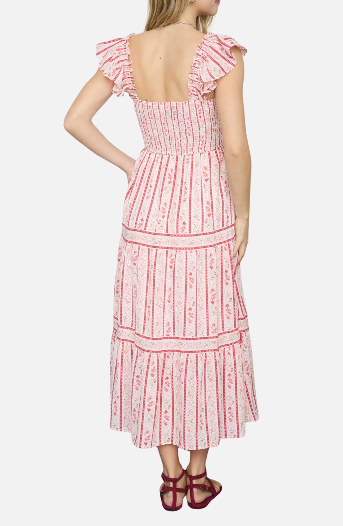 Smocked Midi Dress - image 4
