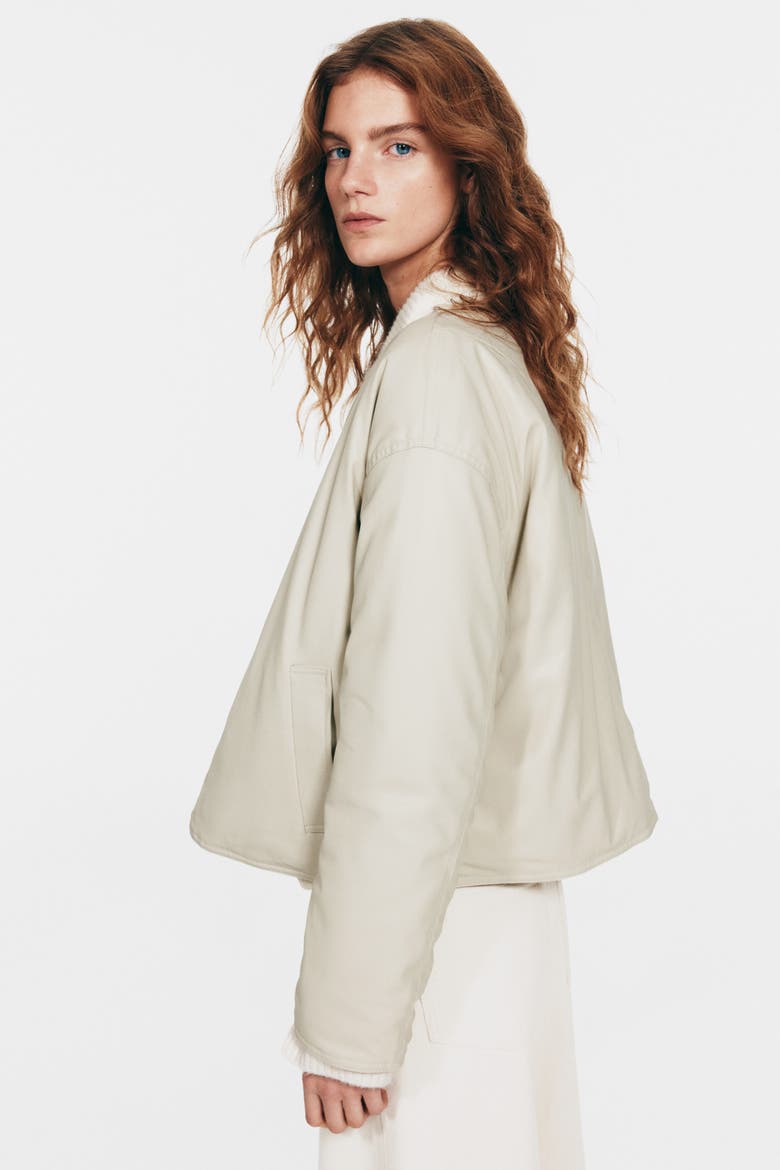Reversible Bomber Jacket, Alternate, color, Light beige