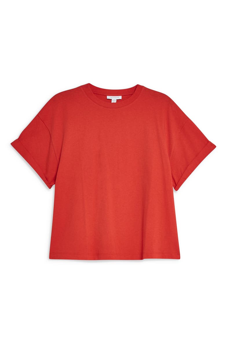 Topshop Boxy Roll Tee, Alternate, color, 