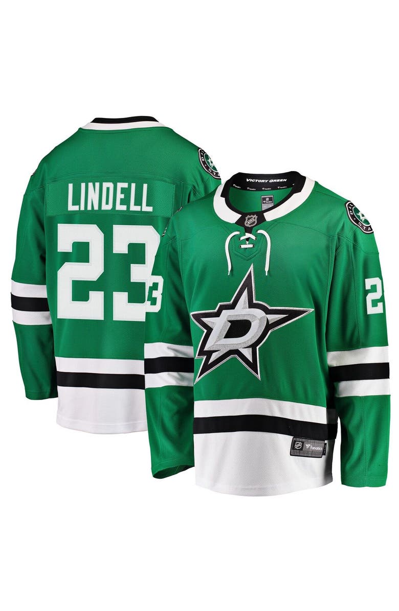 FANATICS Men's Fanatics Branded Esa Lindell Kelly Green Dallas Stars Breakaway Jersey, Main, color, 