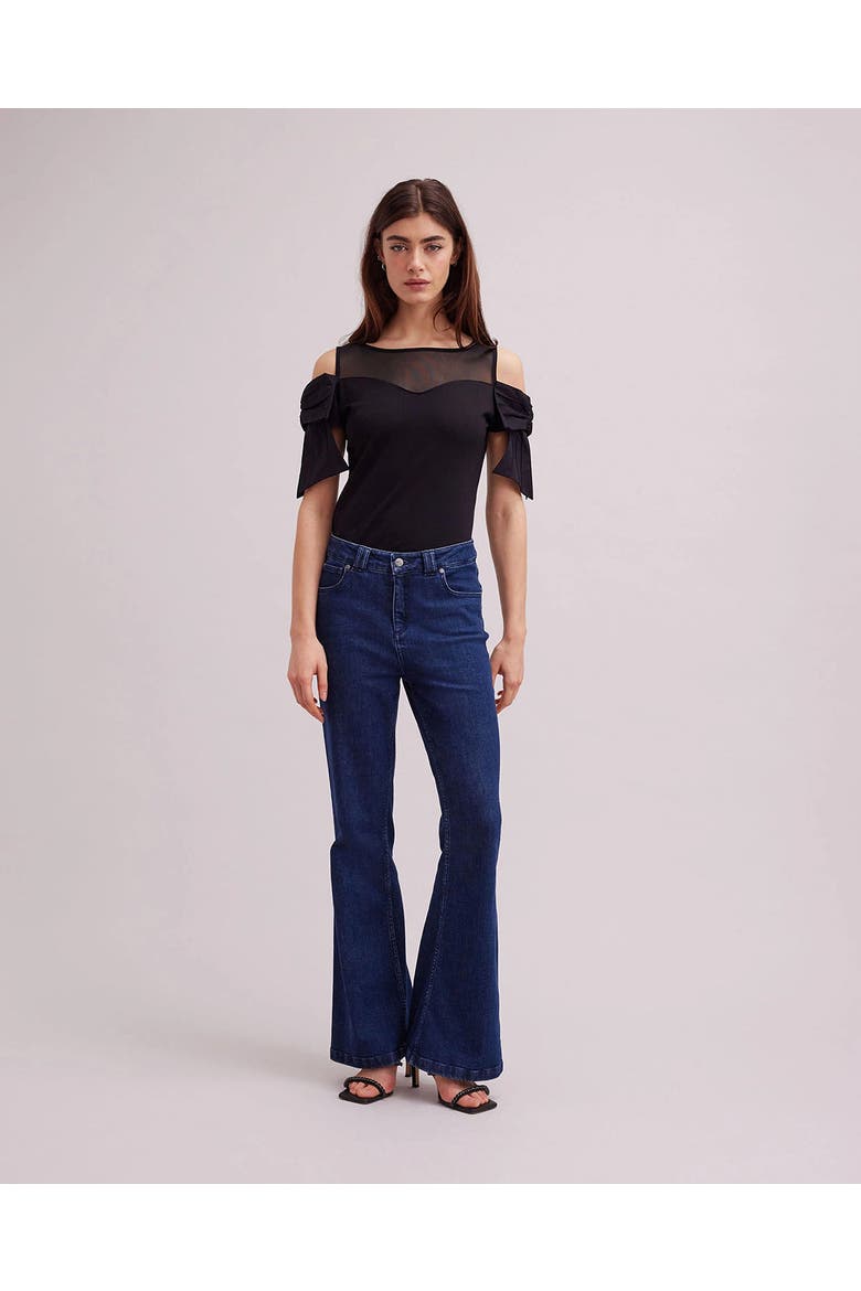 Virtyl Sweetheart Neckline Jersey Top, Alternate, color, Black