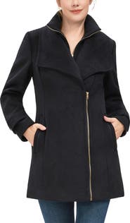 Kimi & Kai Women's Kinsley Wool Blend Zip Front Walking Coat