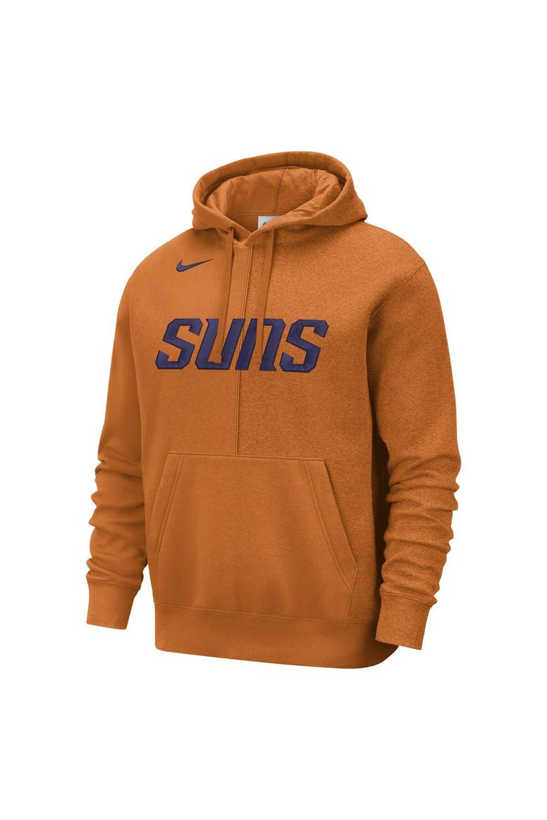 Men's Nike Orange Phoenix Suns Courtside Versus Stitch Split Pullover Hoodie, Alternate, color, Orange