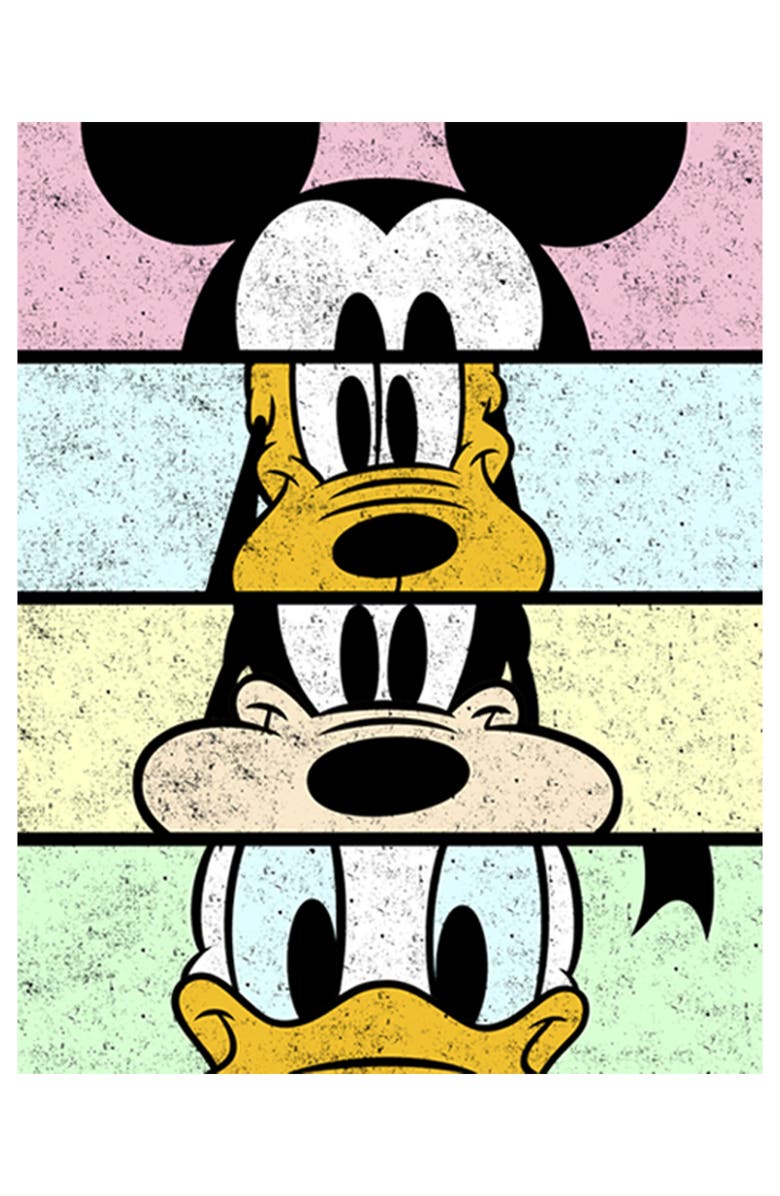 Mickey & Friends Boy's Mickey & Friends Mickey & Friends Cropped Portraits Graphic T-Shirt, Alternate, color, White