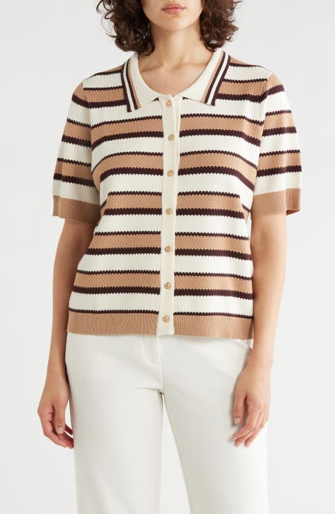 Stripe Polo Sweater