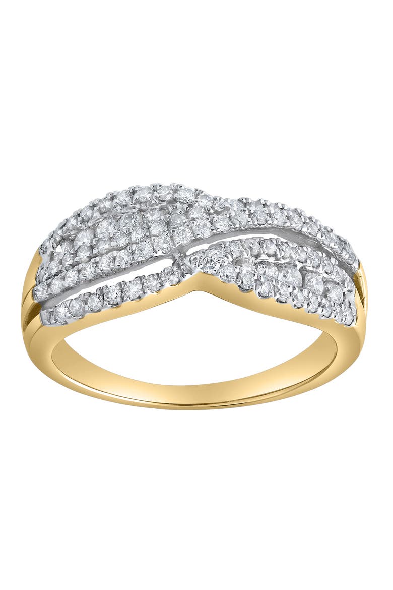 Silvera Crest 0.65 Ct 10K Gold Diamond Ring, Main, color, 10K Yellow Gold