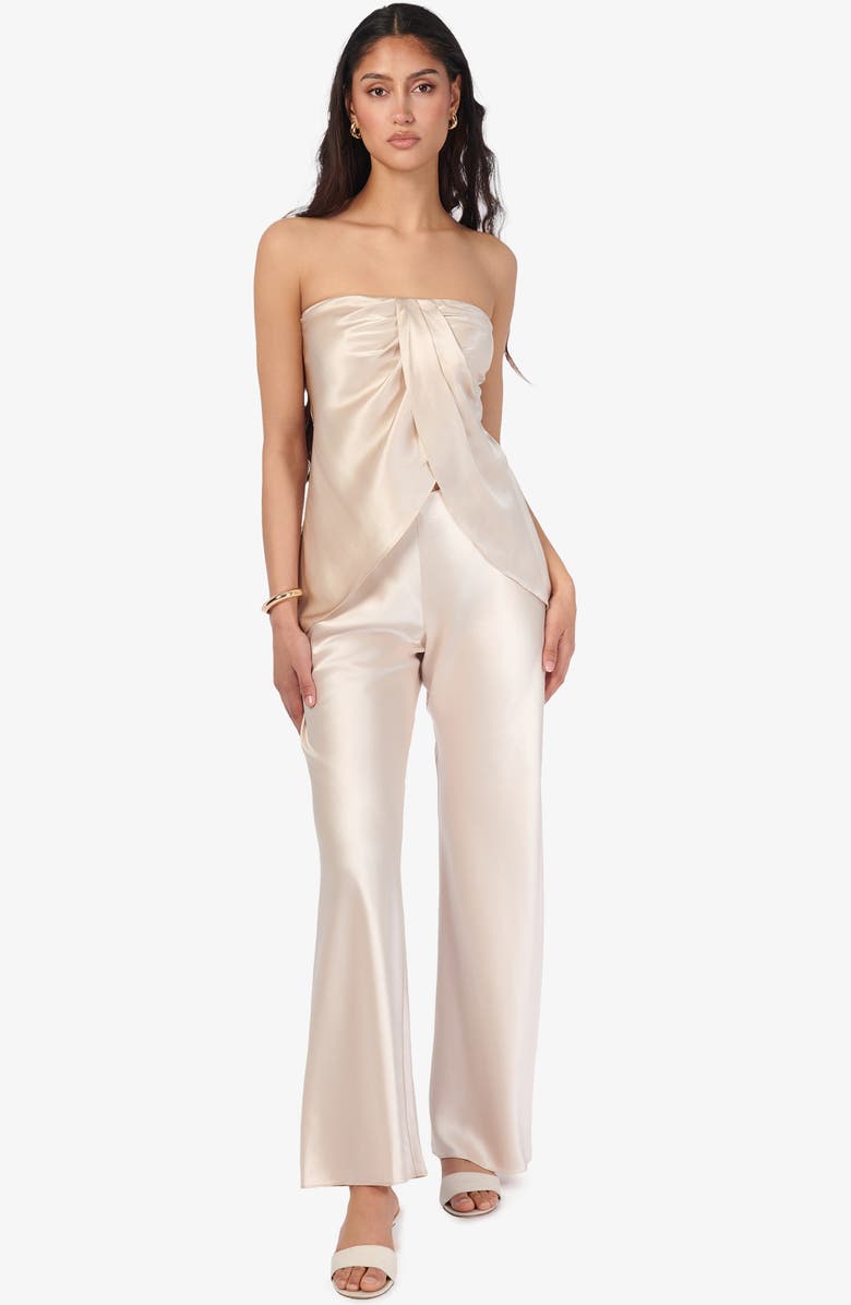 CAMI NYC Bonita Strapless Silk Top, Alternate, color, Oat