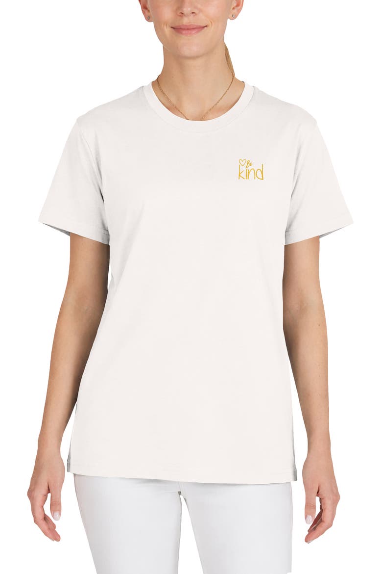 Be Kind Womens Relaxed Tee, Main, color, Vintage White