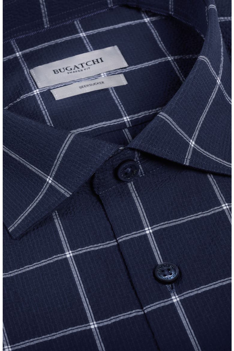 Axel Shaped Fit Stretch Cotton Button-Up Shirt, Alternate, color, NAVY