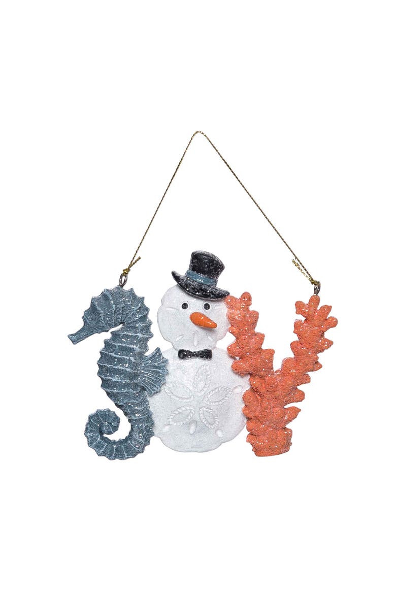 Coastal Joy Tree Ornament, Main, color, Orange