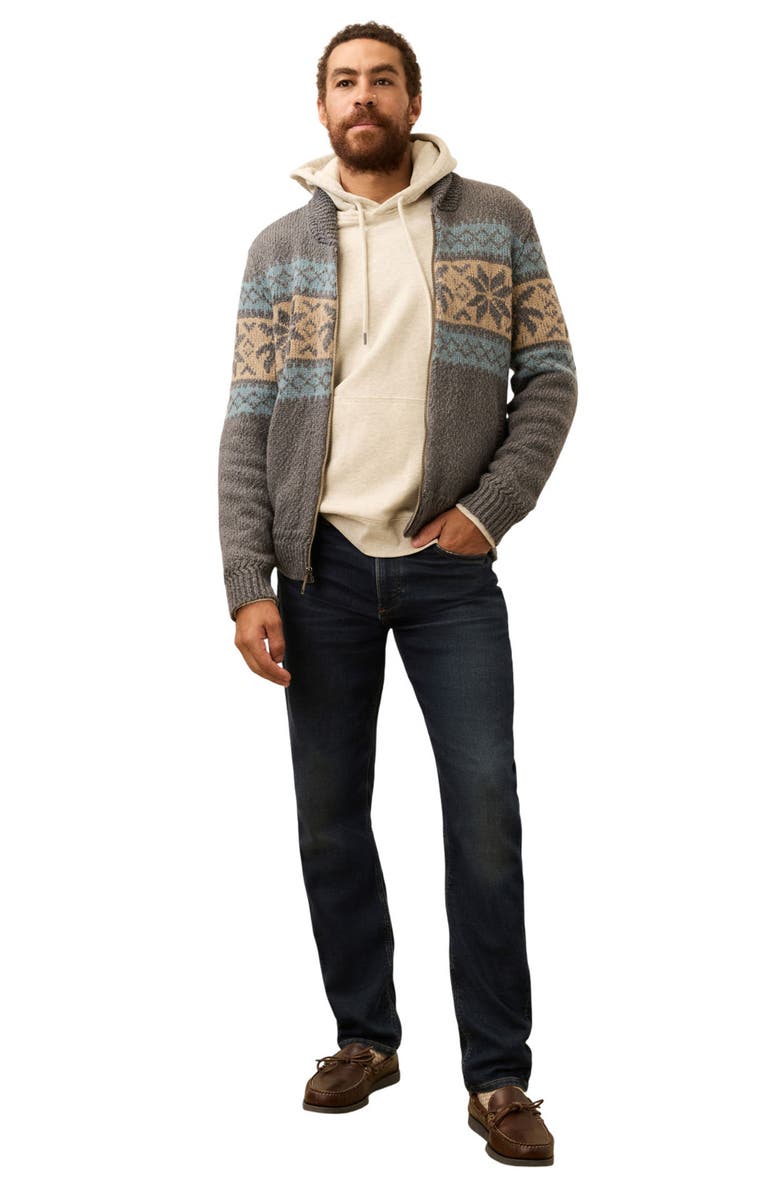 Faherty Surf to Snow Zip-Up Cardigan, Alternate, color, Iron Coast