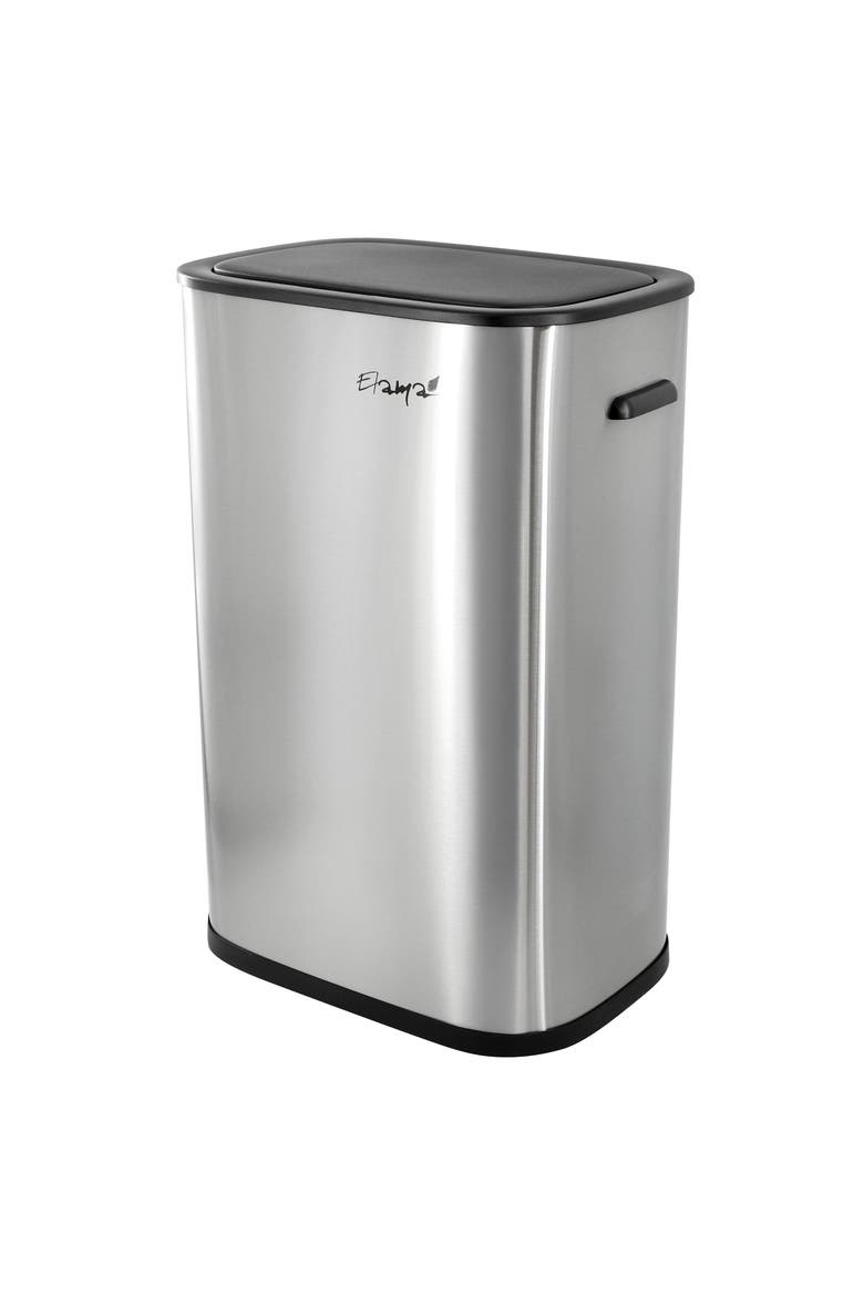 14.5 Gallon Automatic Sensor Hands Free Trash Can, Alternate, color, Silver