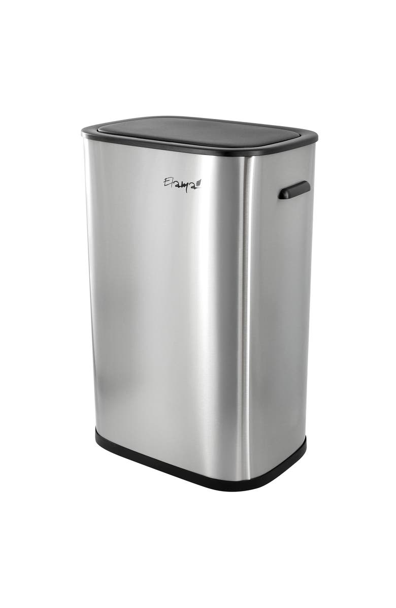 Elama 14.5 Gallon Automatic Sensor Hands Free Trash Can, Alternate, color, Silver