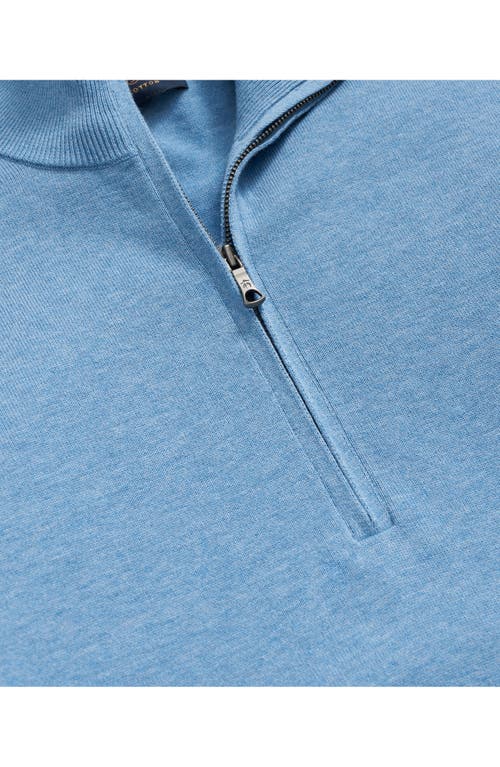 Brooks Brothers Supima Cotton Half-zip Sweater In Blue