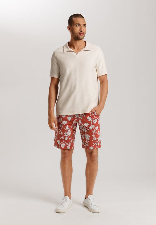 Hanro Night And Day Drawstring Cotton Shorts In Mediterranean Botanics