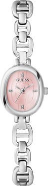 GUESS Sweet & Petite Oval Bracelet Watch, 24mm x 21mm