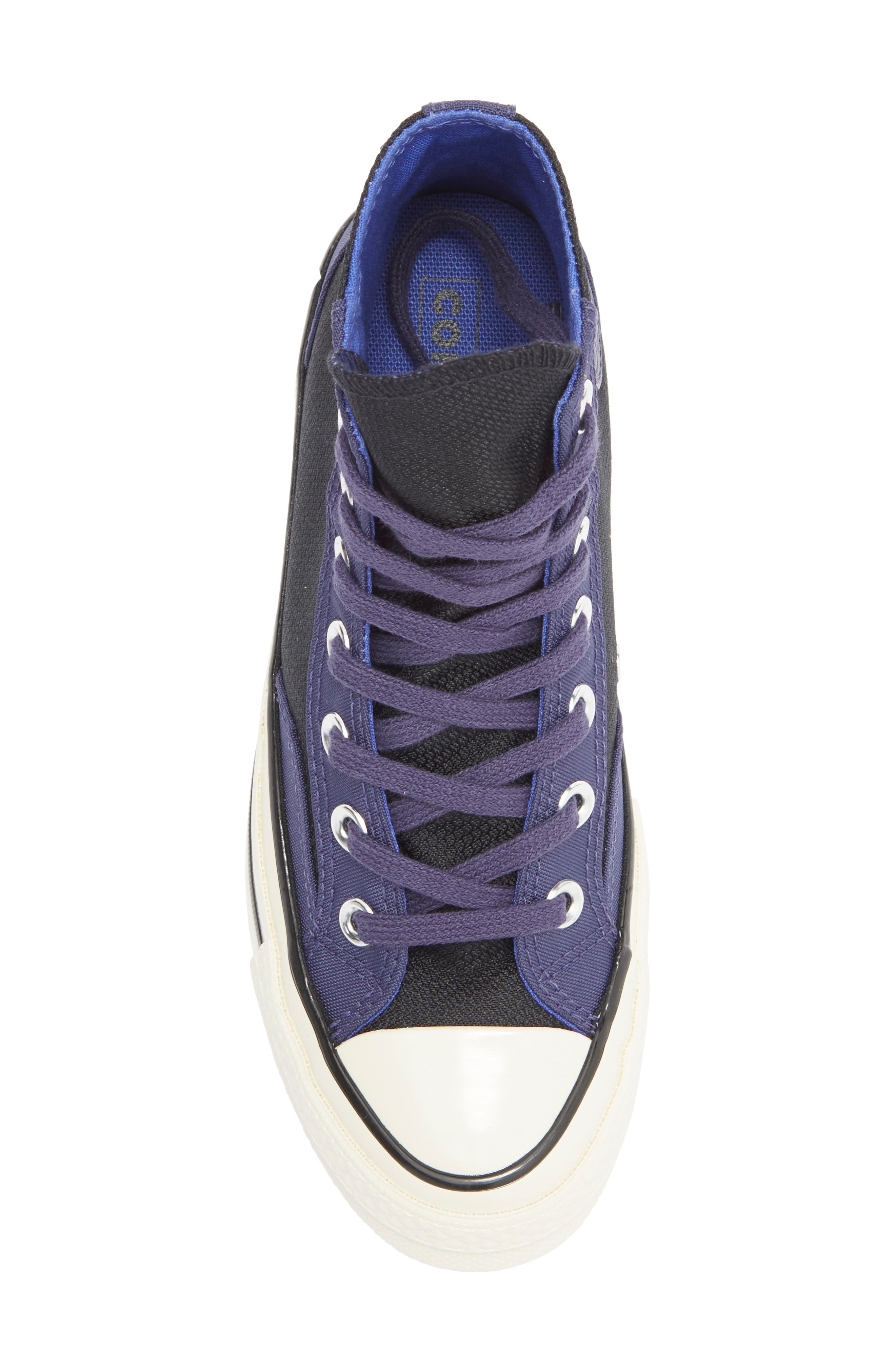 Converse Kids' Chuck Taylor All Star 70 Two-Tone High Top Sneaker, Alternate, color, Black/ Uncharted Waters