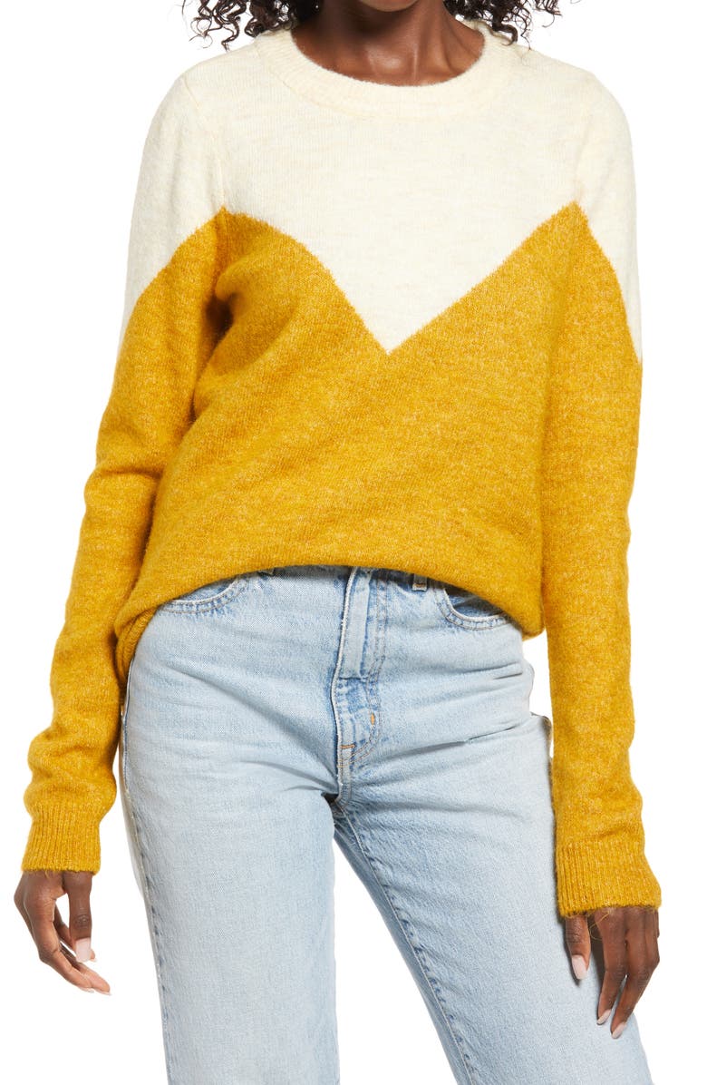 VERO MODA Plaza Colorblock Stripe Sweater, Main, color,