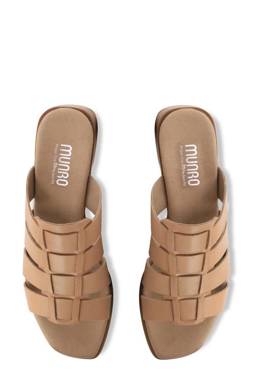 Munro Carrera Sandal In Tan Calf Leather