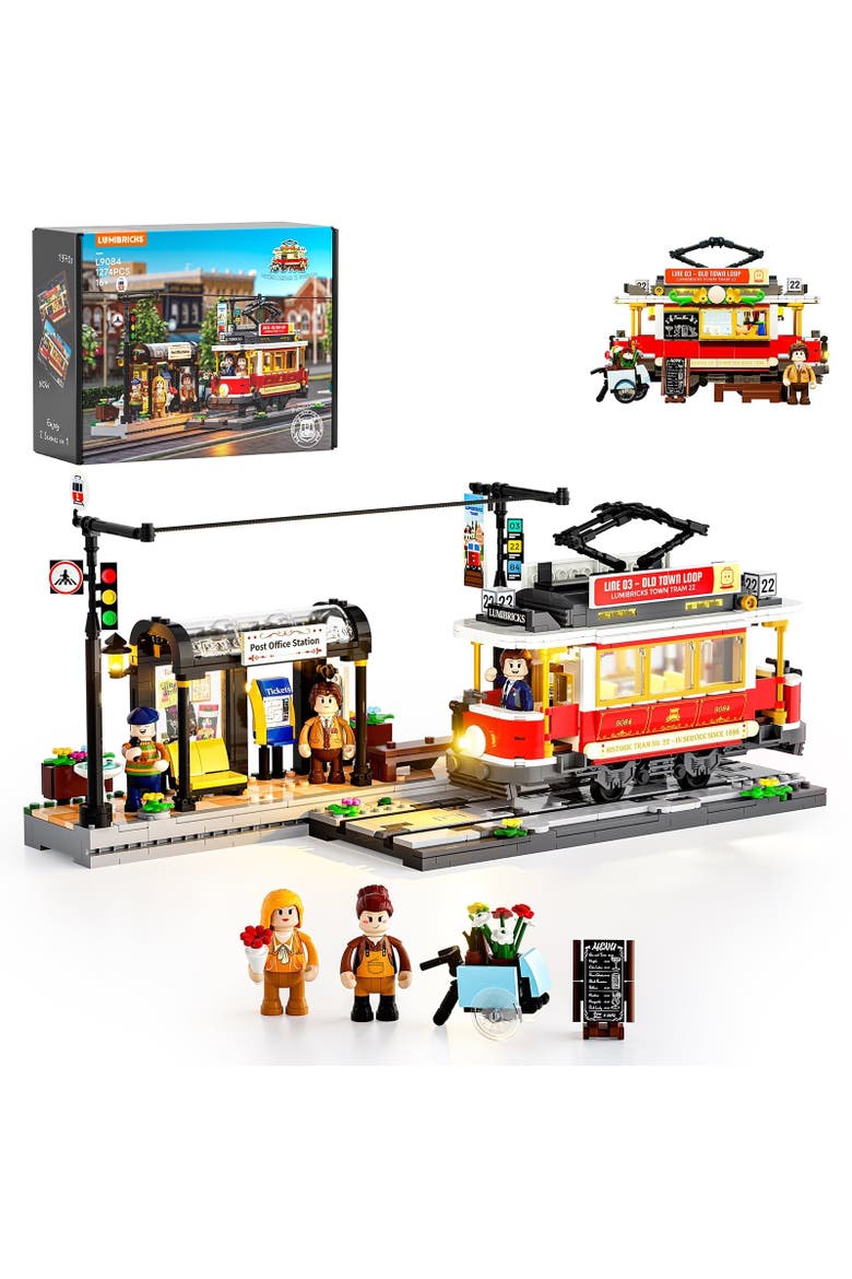 Heritage Tram and Station Lighting Building Set Model CT1274H, Main, color, Multicolor