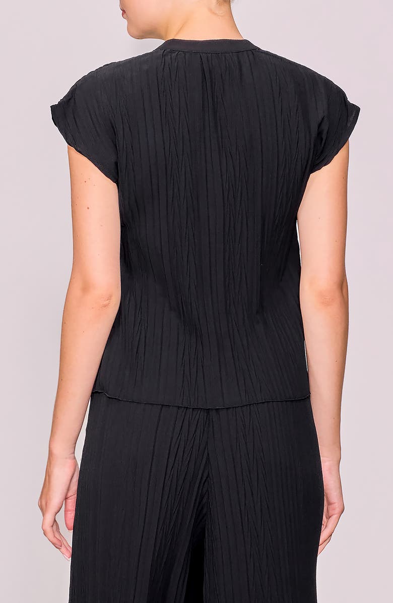 MELLODAY Twist Pleat Top, Alternate, color, Black