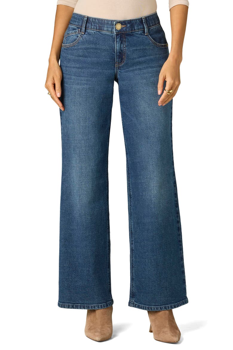 Sam Mid Rise Wide Leg Jeans, Main, color, BLUE