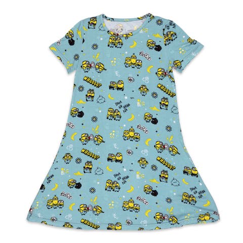 Kids' Minions Bello Banana Short Sleeve Dress (Toddler, Little Kid & Big Kid)