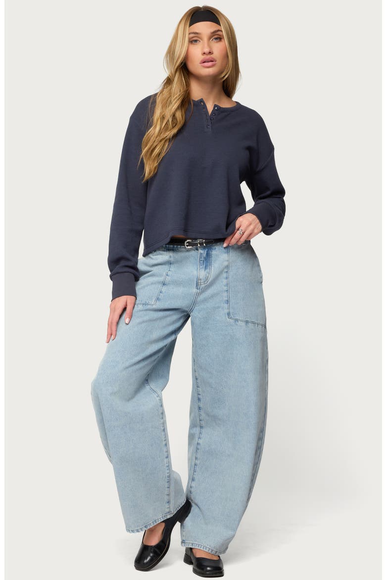 Jolie Low Rise Barrel Jeans, Alternate, color, LIGHT-BLUE