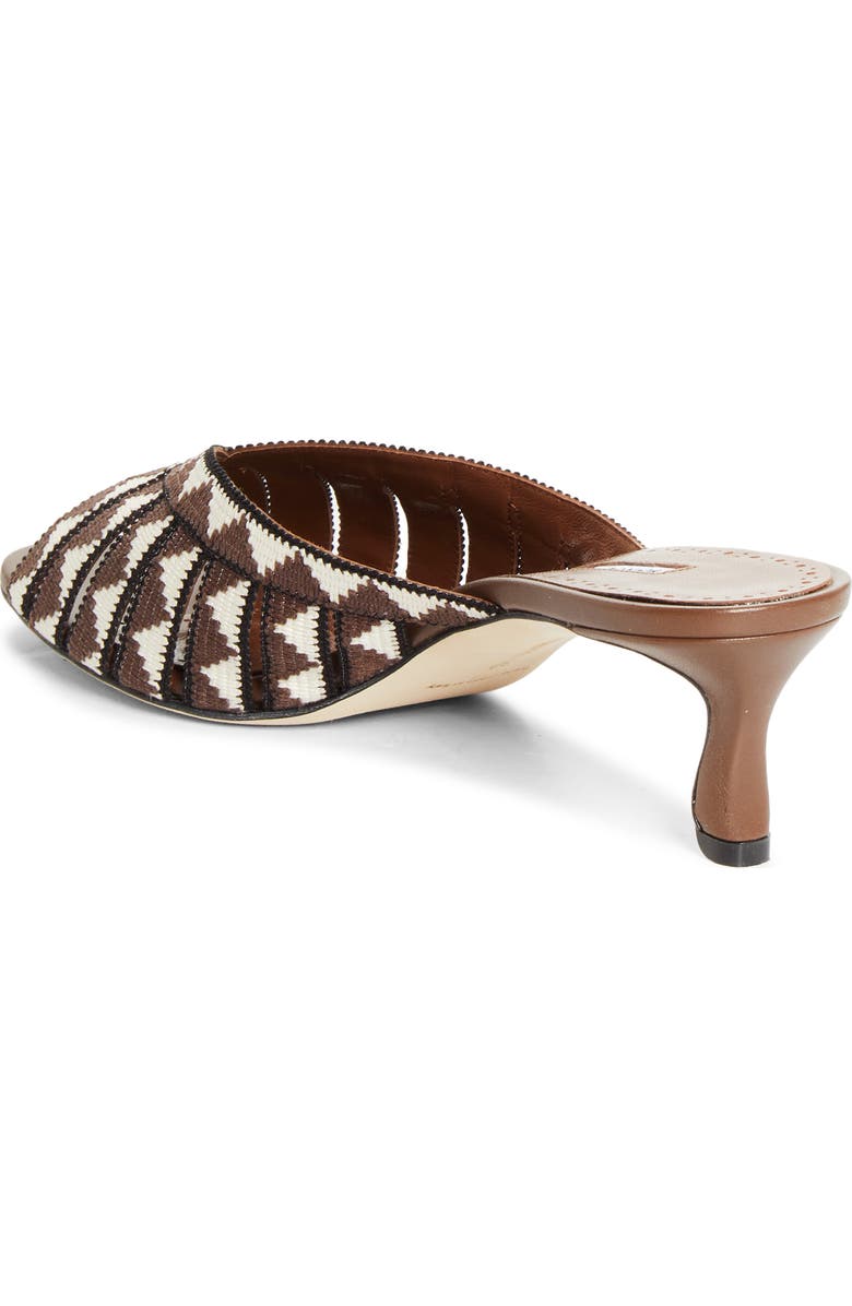Manolo Blahnik Trofesamu Slide Sandal, Alternate, color, Brown/ Cream