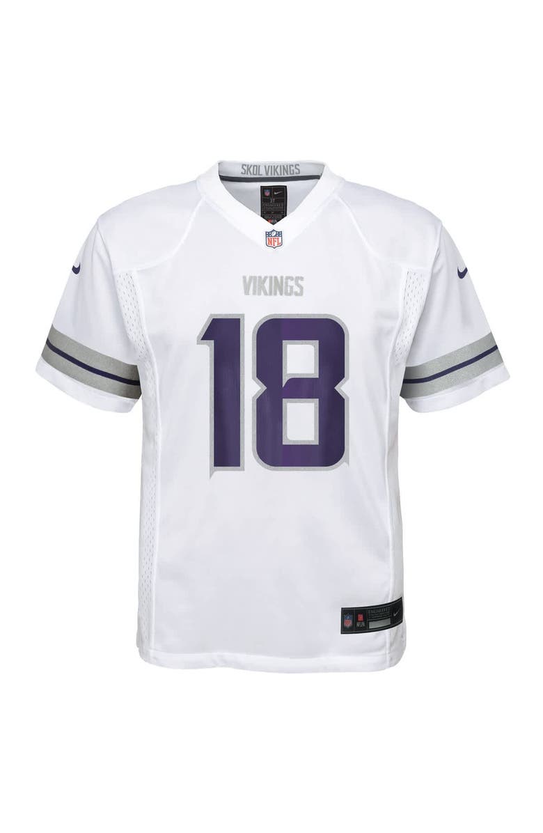 Nike Preschool Nike Justin Jefferson White Minnesota Vikings Alternate Player Game Jersey, Alternate, color, White