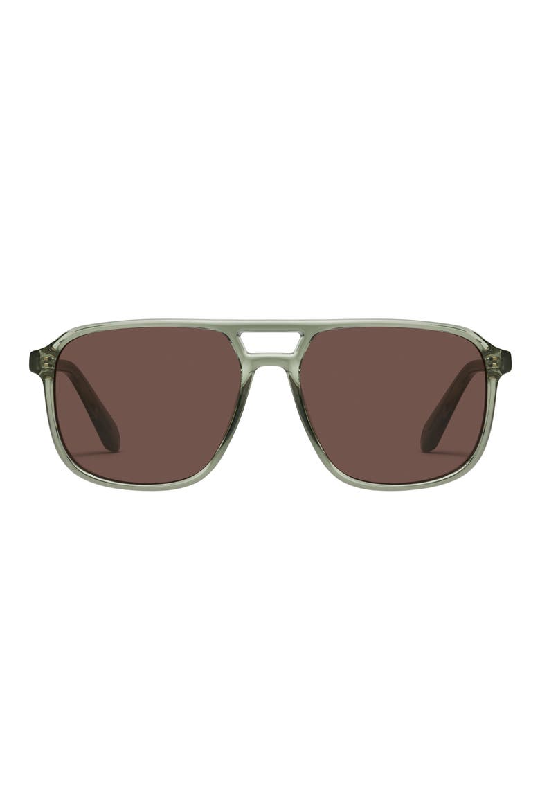 On the Fly 57mm Aviator Sunglasses, Main, color, MSS/BRN