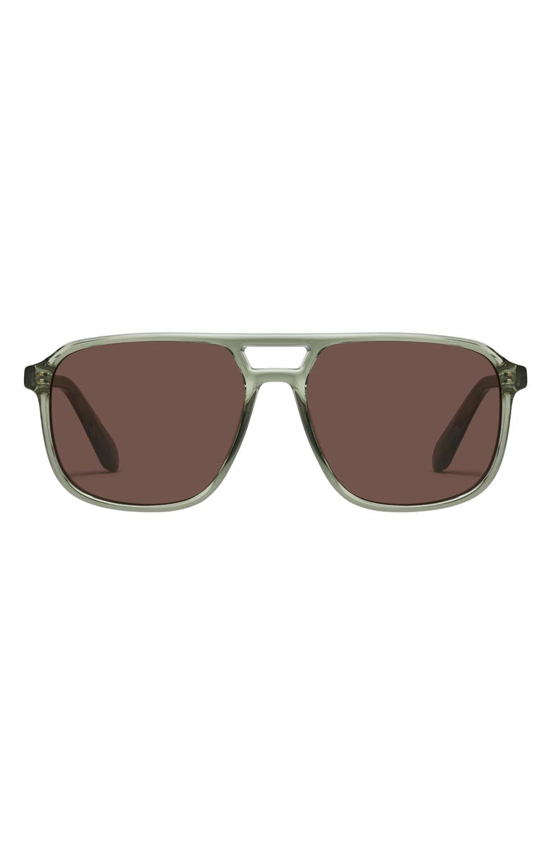 QUAY On the Fly 57mm Aviator Sunglasses, Main, color, 