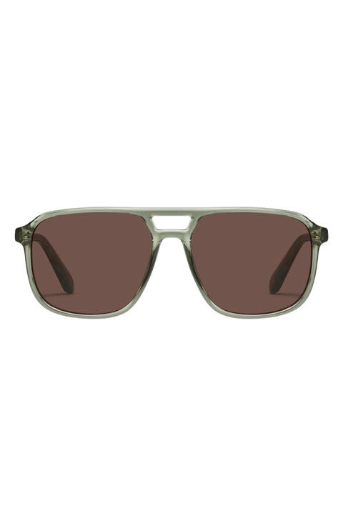 On the Fly 57mm Aviator Sunglasses