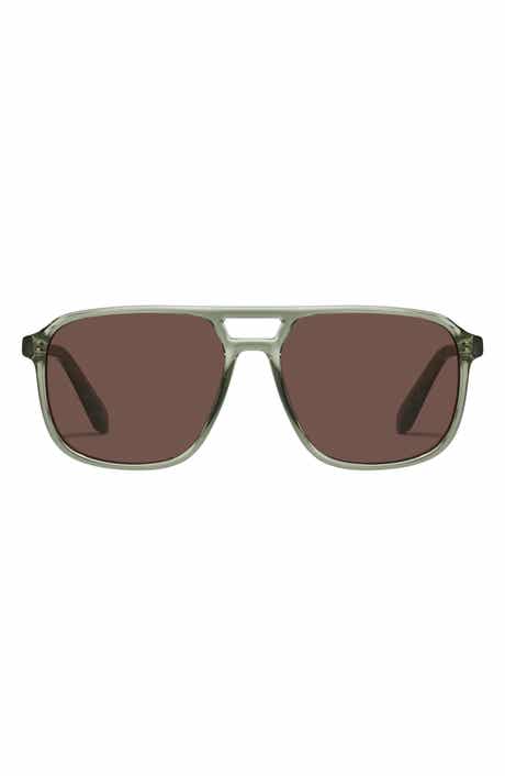 QUAY On the Fly 57mm Aviator Sunglasses