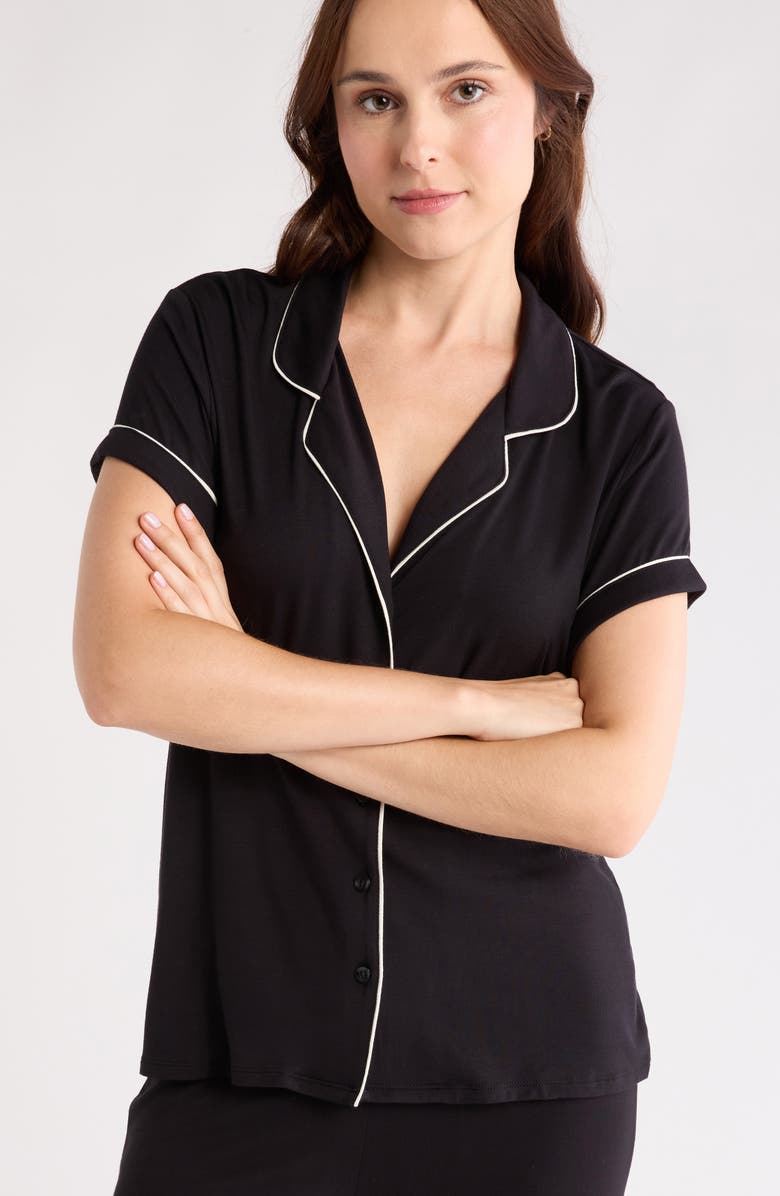 NORDSTROM RACK Tranquility Cropped Pajamas, Alternate, color, Black