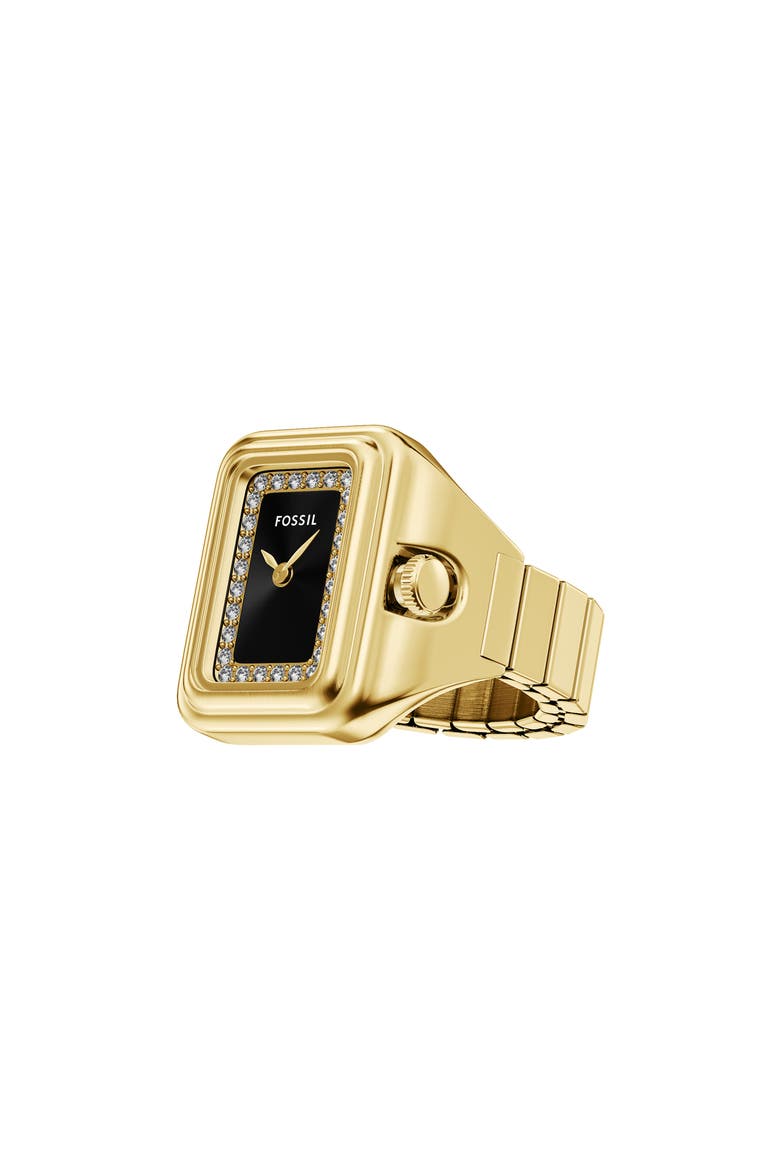 Raquel Ring Watch, 14mm x 18.5mm, Alternate, color, GOLD BLACK