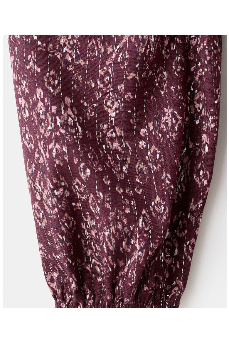 Metallic Cold Shoulder Long Sleeve Dress, Alternate, color, MAROON