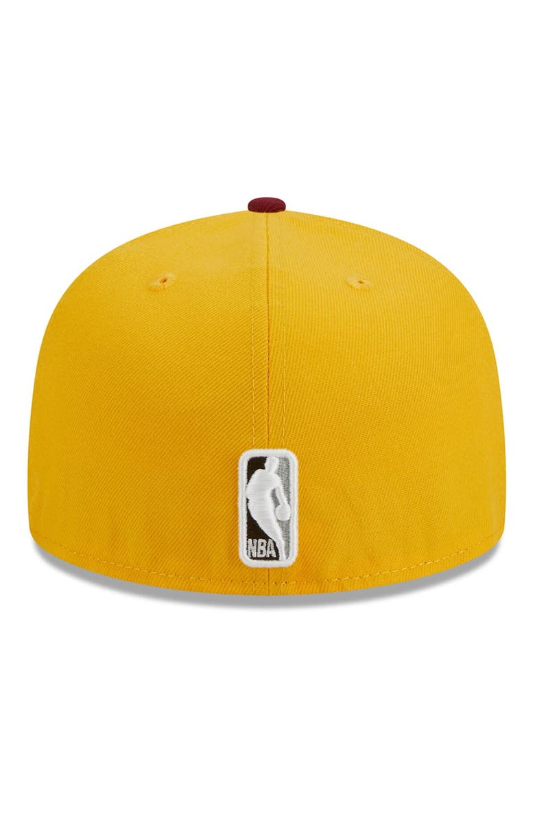 New Era Men's New Era Yellow/Red Brooklyn Nets Fall Leaves 2-Tone 59FIFTY Fitted Hat, Alternate, color, Yellow