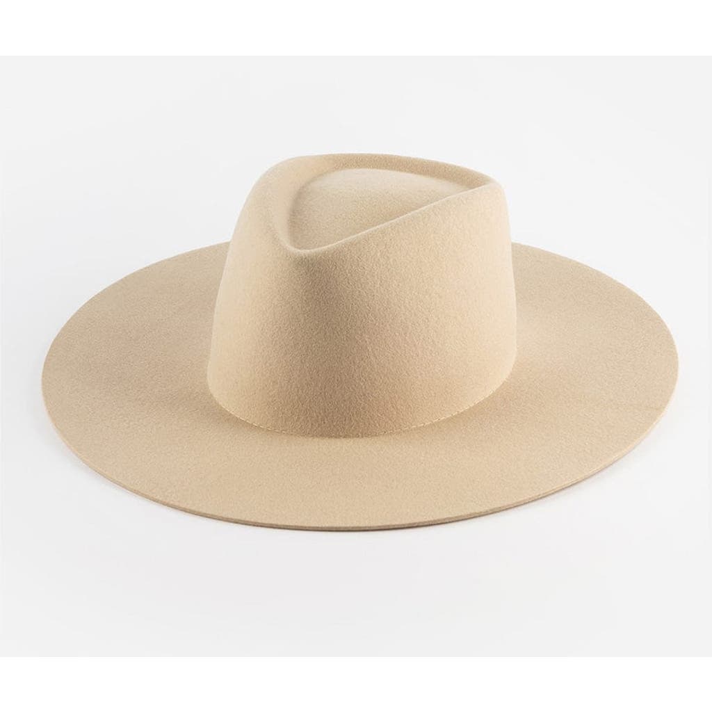 Gigi Pip Dakota Wide Brim Felt Hat In Cream