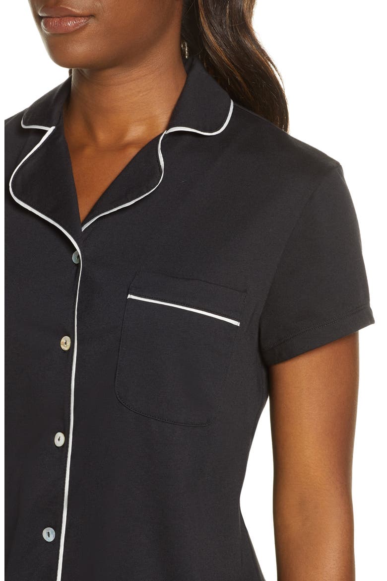 Donna Crop Pajamas, Alternate, color, BLACK